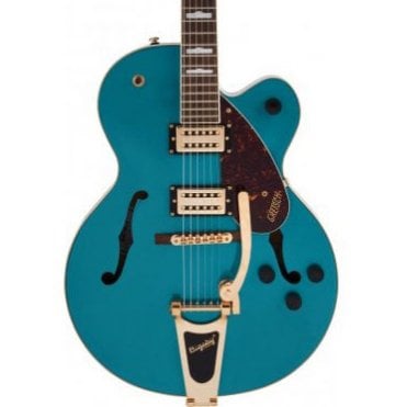 G2410TG Streamliner Hollow Body Single-Cut with Bigsby and Gold Hardware,  Laurel Fingerboard, Ocean Turquoise